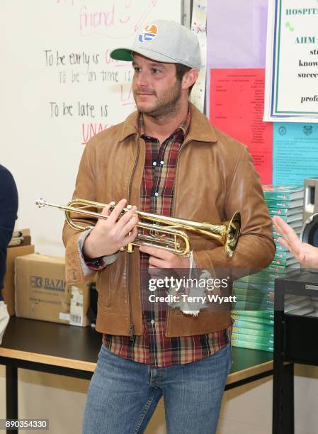 Country Music Artist Easton Corbin and Cost Plus World Market Surprise Antioch High School Music Students With Donation of Musical Instruments on...