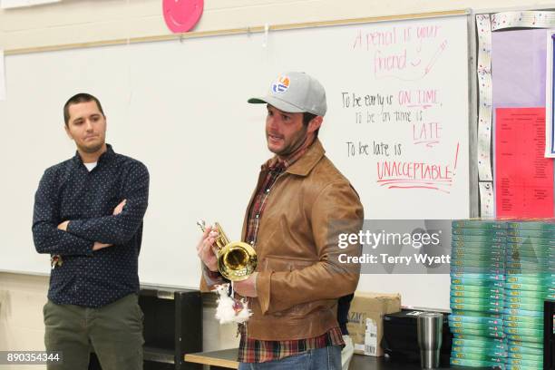 Country Music Artist Easton Corbin and Cost Plus World Market Surprise Antioch High School Music Students With Donation of Musical Instruments on...