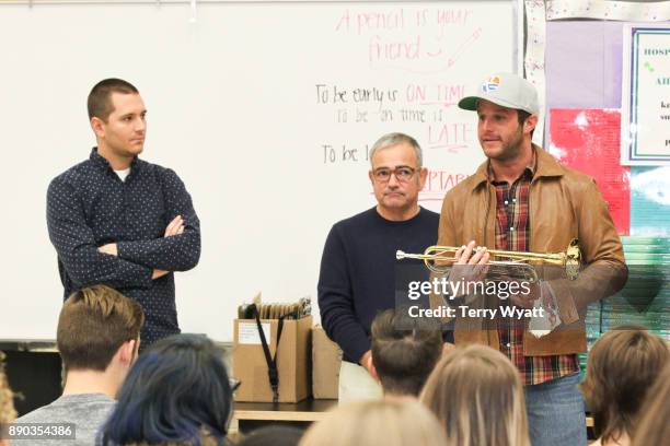 Country Music Artist Easton Corbin and Cost Plus World Market Surprise Antioch High School Music Students With Donation of Musical Instruments on...