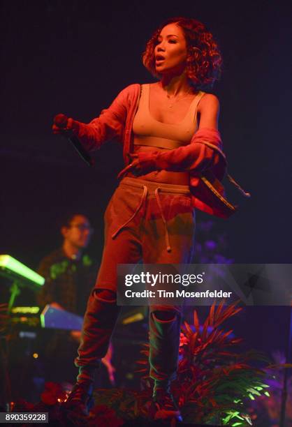 Jhene Aiko performs during her "Trip Tour" at The Regency Ballroom on December 10, 2017 in San Francisco, California.