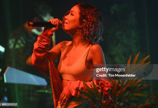 Jhene Aiko performs during her "Trip Tour" at The Regency Ballroom on December 10, 2017 in San Francisco, California.