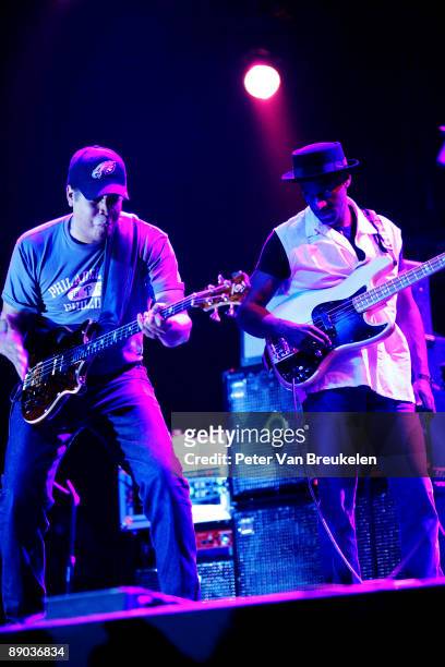 Stanley Clarke and Marcus Miller perform on stage on the second day of the North Sea Jazz Festival on July 11, 2009 in Rotterdam, Netherlands.
