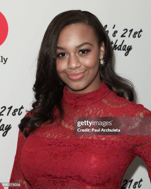 Actress Nia Sioux attends Teala Dunn's 21st Birthday Party on December 10, 2017 in Los Angeles, California.