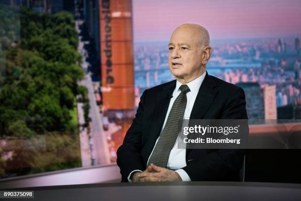 Dimitri Papadimitriou, Greece's minister of economy and development, speaks during a Bloomberg Television interview in New York, U.S., on Monday,...