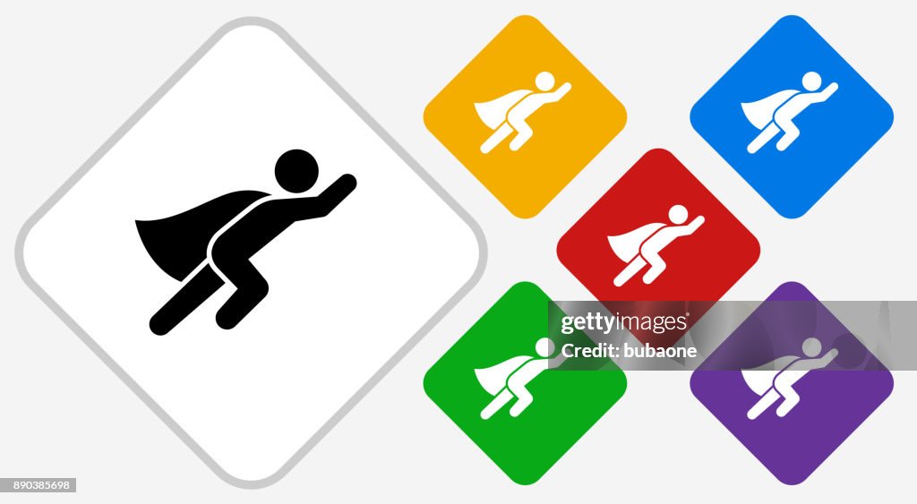 Superhero Color Diamond Vector Icon