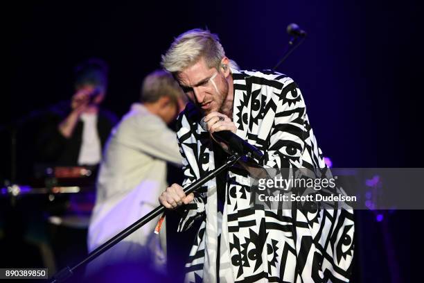 Singer Nicholas Petricca of the band Walk the Moon performs onstage during night two of KROQ Almost Acoustic Christmas 2017 at The Forum on December...