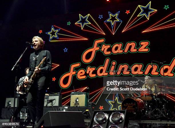 Singer Alex Kapranos of the band Franz Ferdinand performs onstage during night two of KROQ Almost Acoustic Christmas 2017 at The Forum on December 9,...