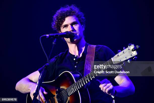 Singer Vance Joy performs onstage during night two of KROQ Almost Acoustic Christmas 2017 at The Forum on December 9, 2017 in Inglewood, California.