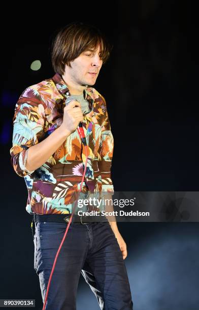 Singer Thomas Mars of the band Phoenix performs onstage during night two of KROQ Almost Acoustic Christmas 2017 at The Forum on December 9, 2017 in...