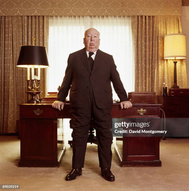 British film director Alfred Hitchcock , August 1976.