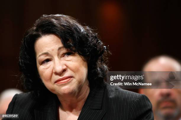 Supreme Court nominee Judge Sonia Sotomayor testifies on the third day of confirmation hearings before the Senate Judiciary Committee July 15, 2009...