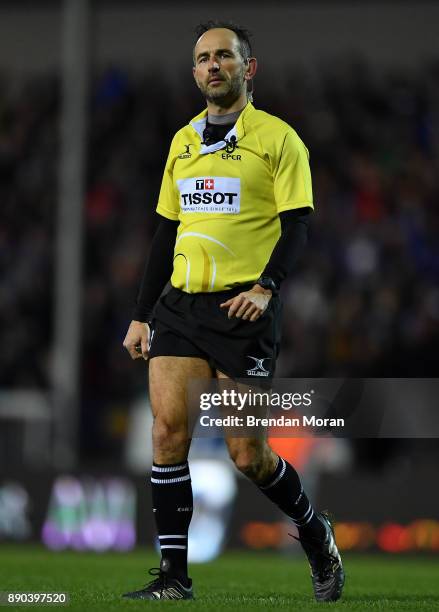 Exeter , United Kingdom - 10 December 2017; Referee Romain Poite during the European Rugby Champions Cup Pool 3 Round 3 match between Exeter Chiefs...