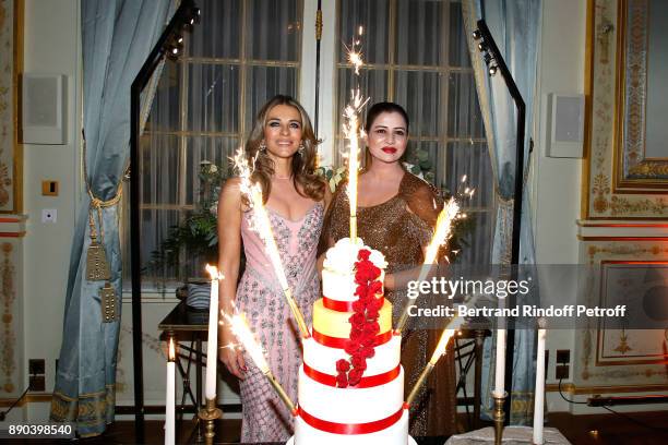 Support of "Breast Cancer Research Foundation", actress Elizabeth Hurley and Indian millionaire Sudha Reddy attend Sudha Reddy gives 135000 Euros to...