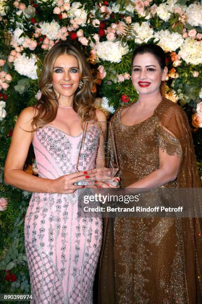 Support of "Breast Cancer Research Foundation", actress Elizabeth Hurley and Indian millionaire Sudha Reddy attend Sudha Reddy gives 135000 Euros to...