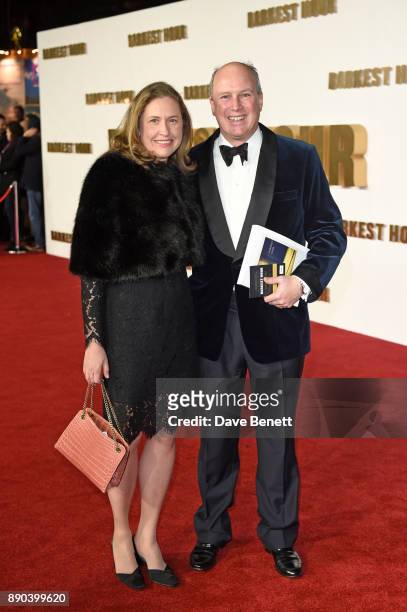 Catherine Churchill and Randolph Churchill attend the UK Premiere of "Darkest Hour" at Odeon Leicester Square on December 11, 2017 in London, England.