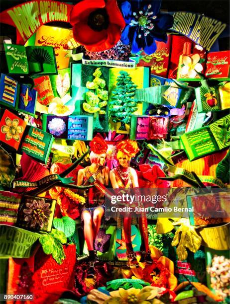 bergdorf goodman christmas window 2017 - bergdorf goodman holiday windows stock pictures, royalty-free photos & images