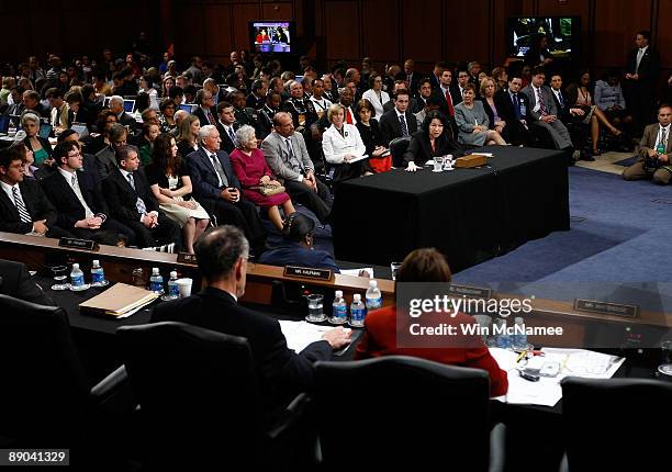 Supreme Court nominee Judge Sonia Sotomayor testifies on the third day of confirmation hearings before the Senate Judiciary Committee July 15, 2009...