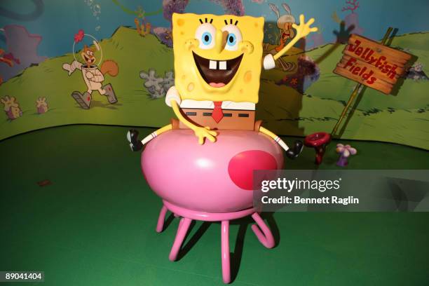 Picture of the Spongebob Squarepants wax figure unveiling at Madame Tussauds on July 15, 2009 in New York city.