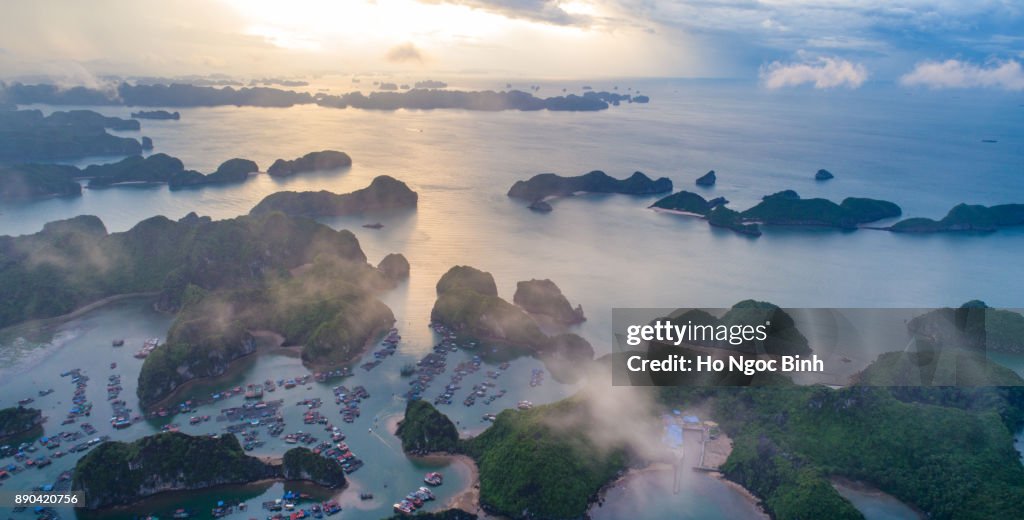 Lan Ha Bay, Cat Ba Island From above