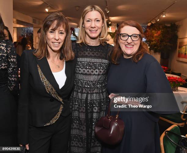 Lucy Kaylin, Susan Spencer, and Glenda Baily attend the Hearst 100 at Michael's Restaurant on December 11, 2017 in New York City.