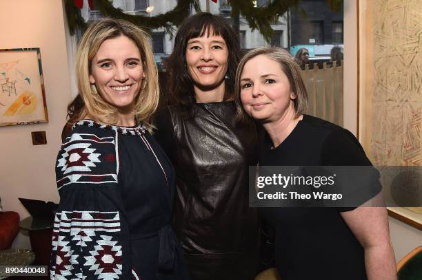 Isabel Gillies, Megan Twohey, and Kate Lewis attend the Hearst 100 at Michael's Restaurant on December 11, 2017 in New York City.