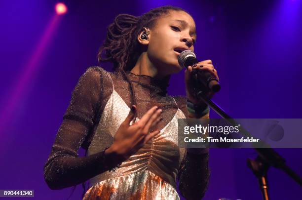 Willow Smith performs during the "Trip Tour" at The Regency Ballroom on December 10, 2017 in San Francisco, California.