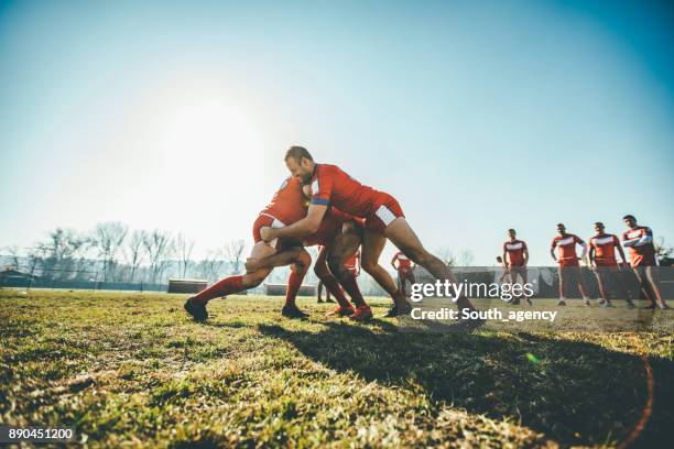 rugby jugadores en acción - melé fotografías e imágenes de stock