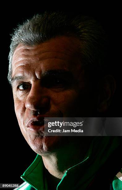 Mexican head coach Javier Aguirre during a CONCACAF Gold Cup 2009 press conference at The Cowboys Stadium, on July 15, 2009 in Dallas, Texas.