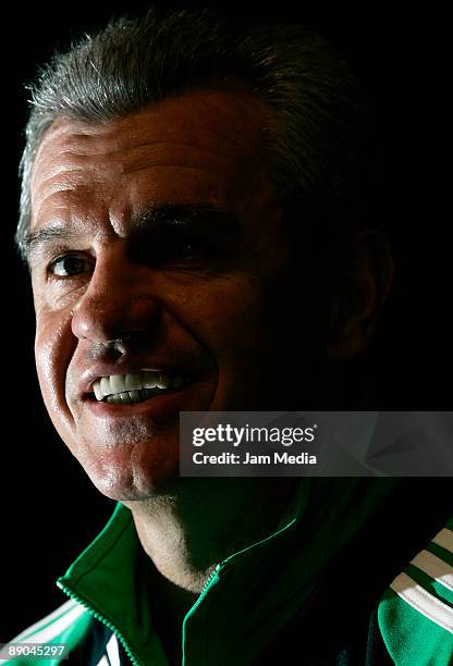 Mexican head coach Javier Aguirre during a CONCACAF Gold Cup 2009 press conference at The Cowboys Stadium, on July 15, 2009 in Dallas, Texas.