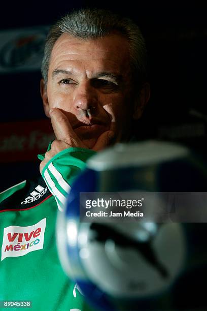 Mexican head coach Javier Aguirre during a CONCACAF Gold Cup 2009 press conference at The Cowboys Stadium, on July 15, 2009 in Dallas, Texas.