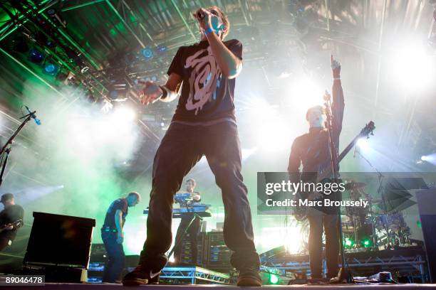 Rob Swire and Gareth McGrillen of Pendulum perform on stage for the Somerset Series '09 at Somerset House on July 15, 2009 in London, England.