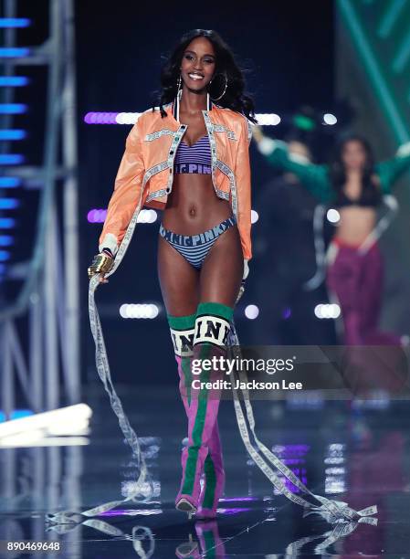 Models walk the runway during the 2017 Victoria's Secret Fashion Show at the Mercedes-Benz Arena in Shanghai, China