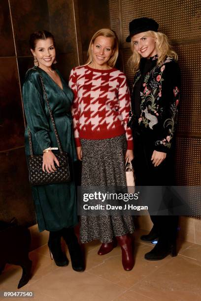 Imogen Thomas, Lucy Tregubenko and Charlotte Fox attend the 'Finding Your Feet'- special screening at The May Fair Hotel on December 11, 2017 in...