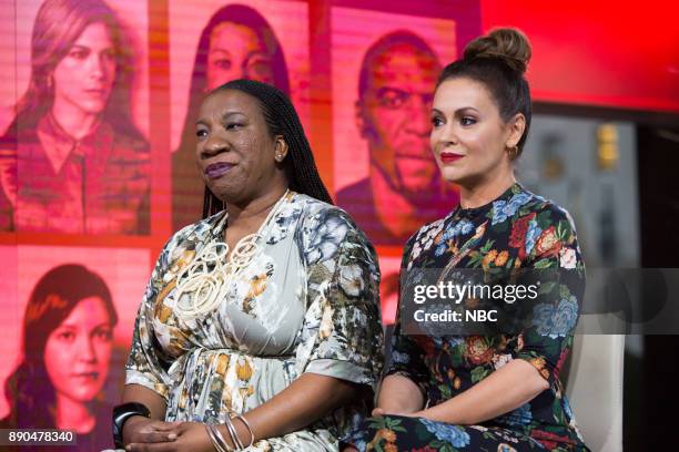 Tarana Burke and Alyssa Milano on Wednesday, December 6, 2017 --