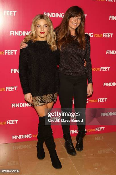 Olivia Cox and Lucy Horobin attend a special screening of "Finding Your Feet" at The May Fair Hotel on December 11, 2017 in London, England.