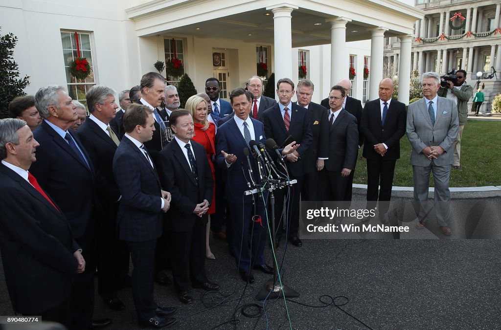 Faith Leaders Address Press After Meeting With President Trump At White House