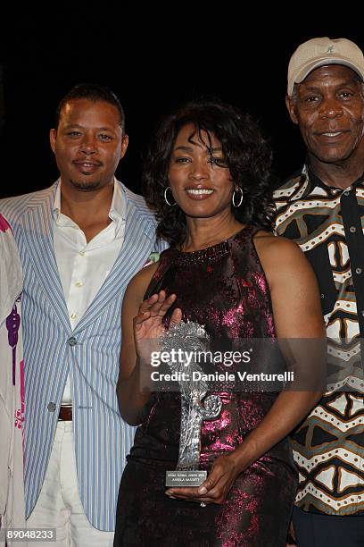 Terrence Howard, Angela Bassett and Danny Glover attend day four of the Ischia Global Film And Music Festival on July 15, 2009 in Ischia, Italy.