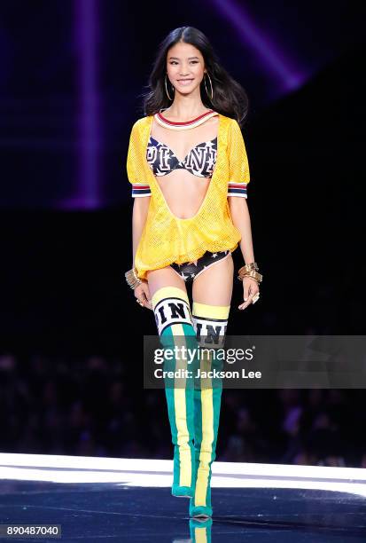 Models walk the runway during the 2017 Victoria's Secret Fashion Show at the Mercedes-Benz Arena in Shanghai, China