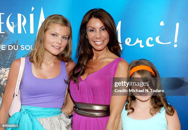 Television personalities Christine Staub, Danielle Staub and Jillian Staub visit Cirque du Soleil's "Alegria" at the Prudential Center July 15, 2009...