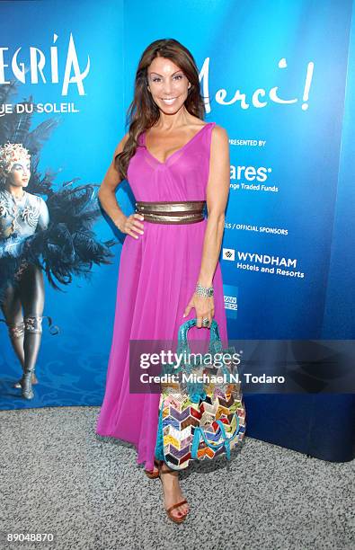 Television personality Danielle Staub visits Cirque du Soleil's "Alegria" at the Prudential Center July 15, 2009 in Newark, New Jersey.