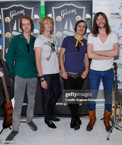 Per Jorgensen, Allan Villadsen, Steffen Westmark, Soren Christensen perform during the Gibson Sessions at the NBC Experience Store on July 15, 2009...