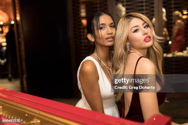 Models Kristina Menissov and Darian Dali attend the Fashionisers.com Presents The Los Angeles Debut Of Lecoanet Hemant At "One Night In Paris" at...