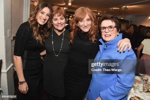 Jessica Springsteen, Christine Quinn, Patti Scialfa, and Billie Jean King attend the Hearst 100 at Michael's Restaurant on December 11, 2017 in New...