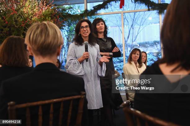 Journalists Jodi Kantor and Megan Twohey attend the Hearst 100 at Michael's Restaurant on December 11, 2017 in New York City.