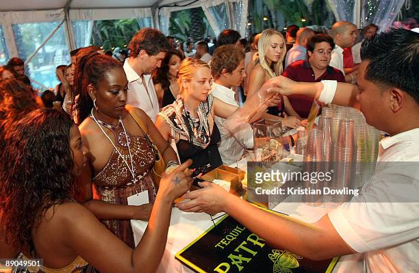 Guests attend the Mercedes-Benz Fashion Week Swim 2010 Offical Kick Off Party at The Raleigh on July 15, 2009 in Miami Beach, FL.