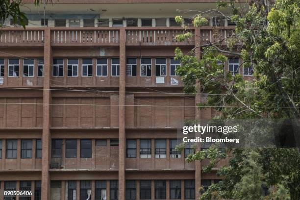 Is displayed on a window outside the Luis Razetti University Hospital in Barcelona, Venezuela, on Thursday, Aug. 24, 2017. The ruling...