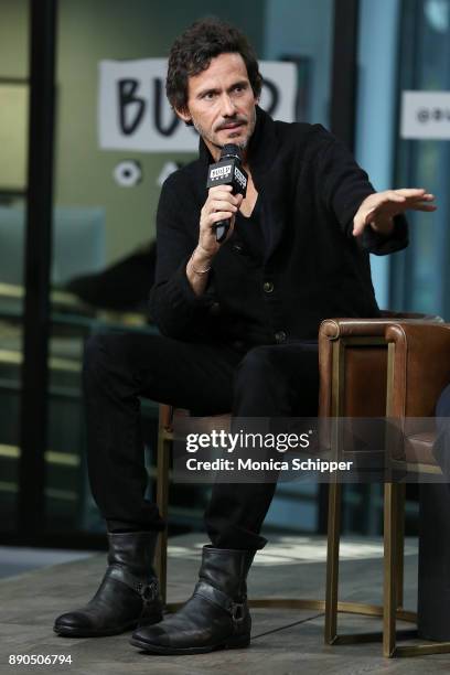 Actor Christian Camargo discusses "Wormwood" at Build Studio on December 11, 2017 in New York City.