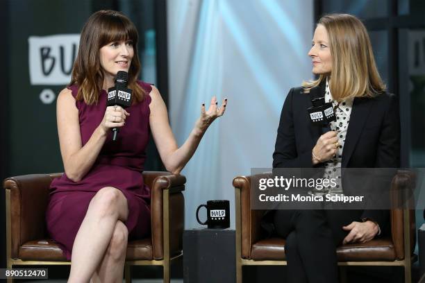 Actors Rosemarie DeWitt and Jodie Foster discuss "Black Mirror - Arkangel" at Build Studio on December 11, 2017 in New York City.