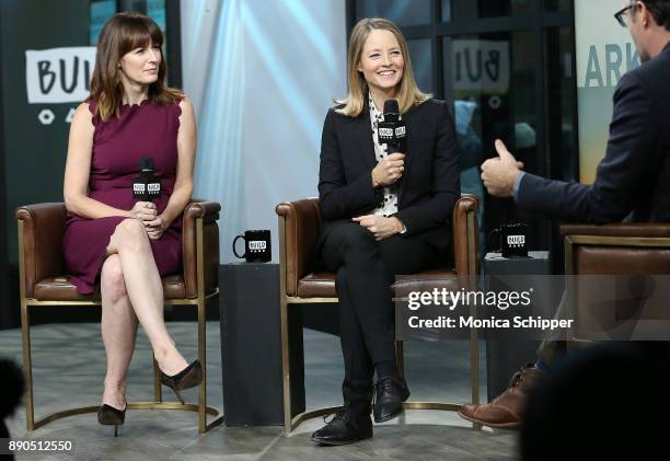 Actors Rosemarie DeWitt and Jodie Foster discuss "Black Mirror - Arkangel" at Build Studio on December 11, 2017 in New York City.