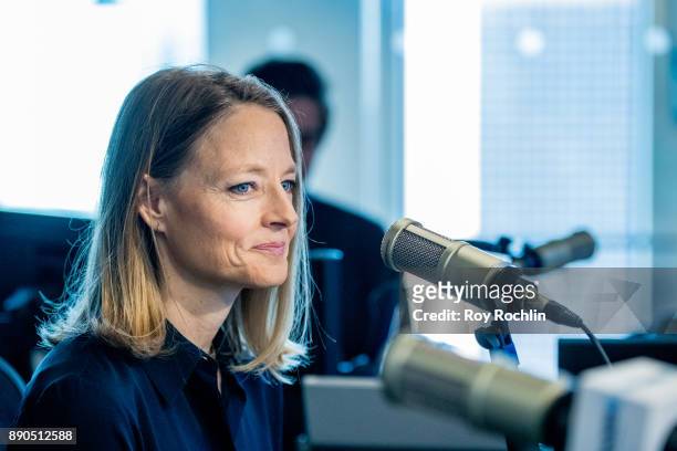 Jodie Foster visits 'Andy Cohen Live' hosted by Andy Cohen on his exclusive SiriusXM channel Radio Andy at SiriusXM Studios on December 11, 2017 in...
